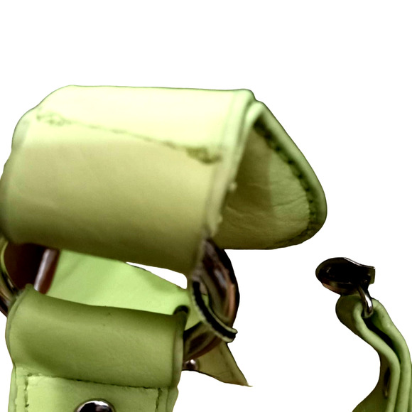 Hananel Bright chartreuse Blingy satchel - Picture 8 of 10